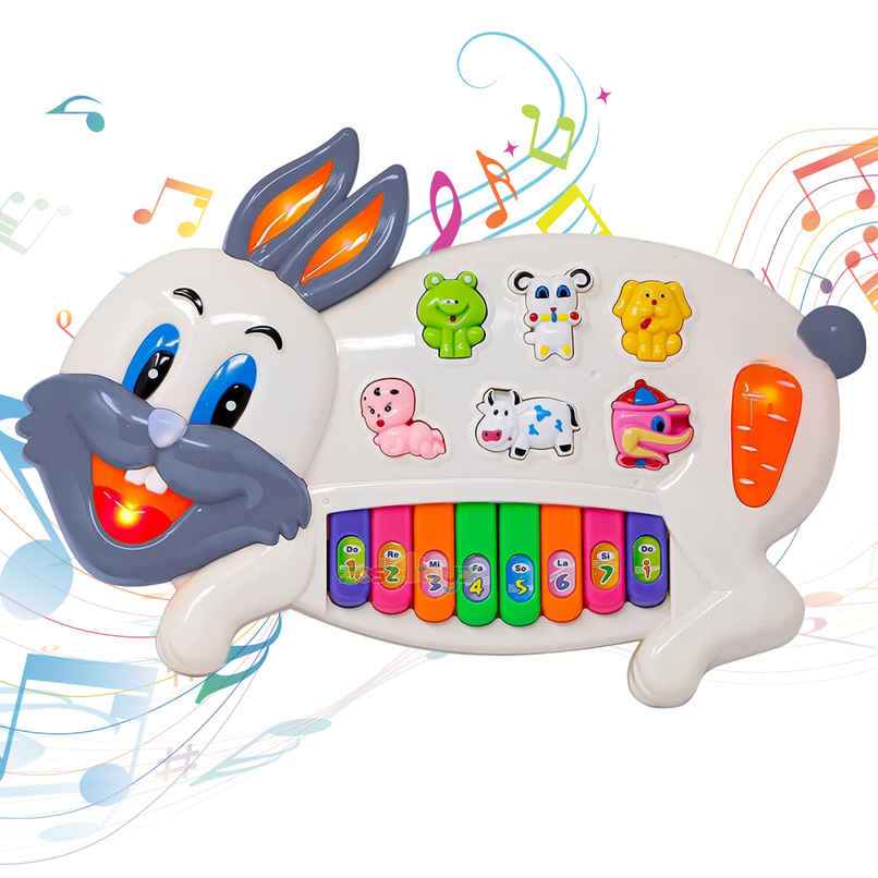 Fablue Multi-Function Rabbit Portable Keyboard Piano Musical Toy for Kids Fablue Multi-Function Rabbit Portable Keyboard Piano Musical Toy for Kids