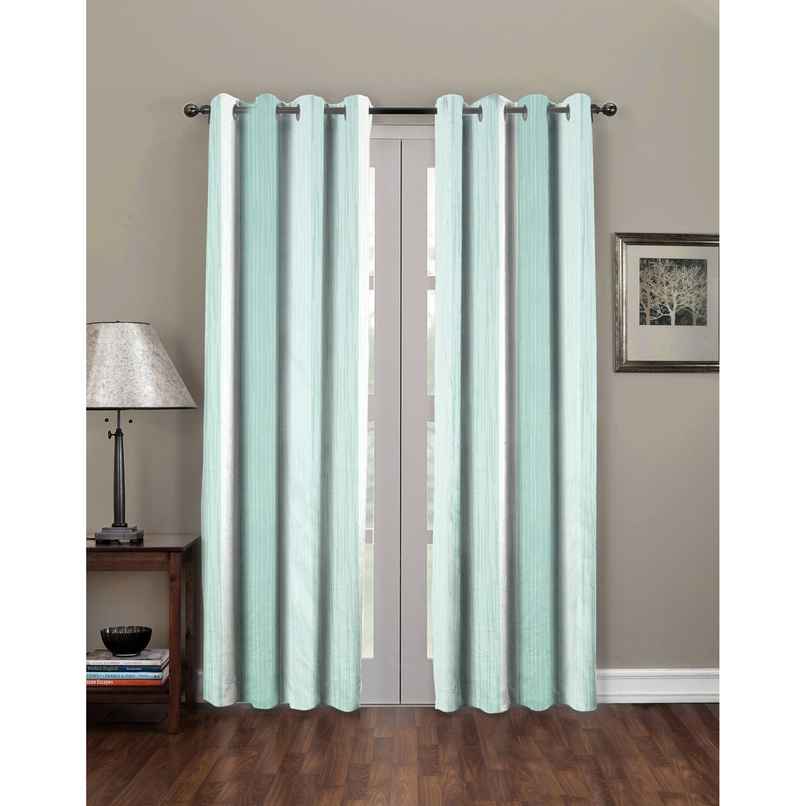 BAY6 Microfiber Cotton Door Curtains - Set of 2 - (8x4 ft) - Green