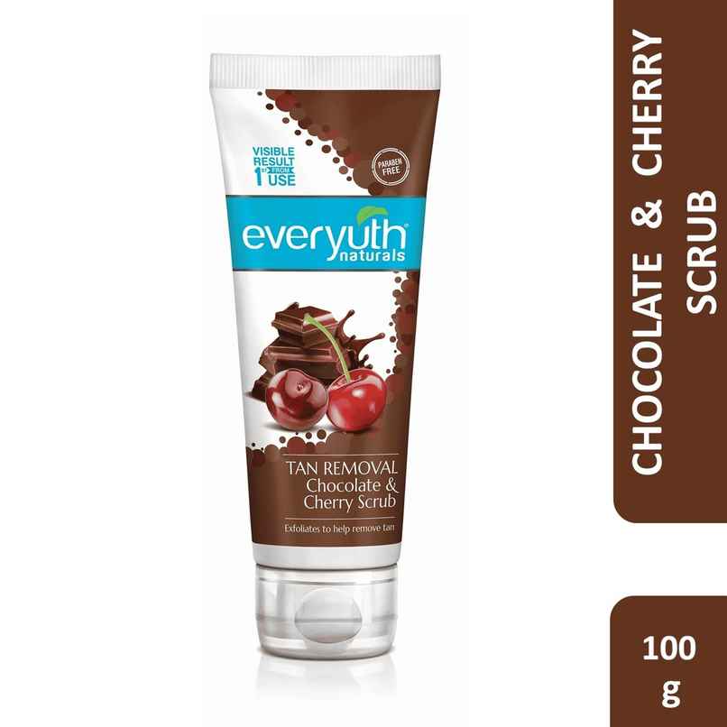 Everyuth Naturals Tan Removal Scrub - Chocolate & Cherry Dtan, Paraben Free Everyuth Naturals Tan Removal Scrub - Chocolate & Cherry Dtan, Paraben Free