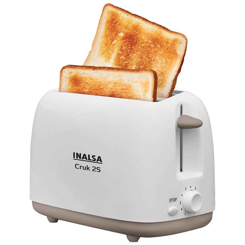 INALSA 2 Slice Cruk 2S Auto Pop-Up Toaster, 750 Watt Auto Shut-Off,(White) INALSA 2 Slice Cruk 2S Auto Pop-Up Toaster, 750 Watt Auto Shut-Off,(White)
