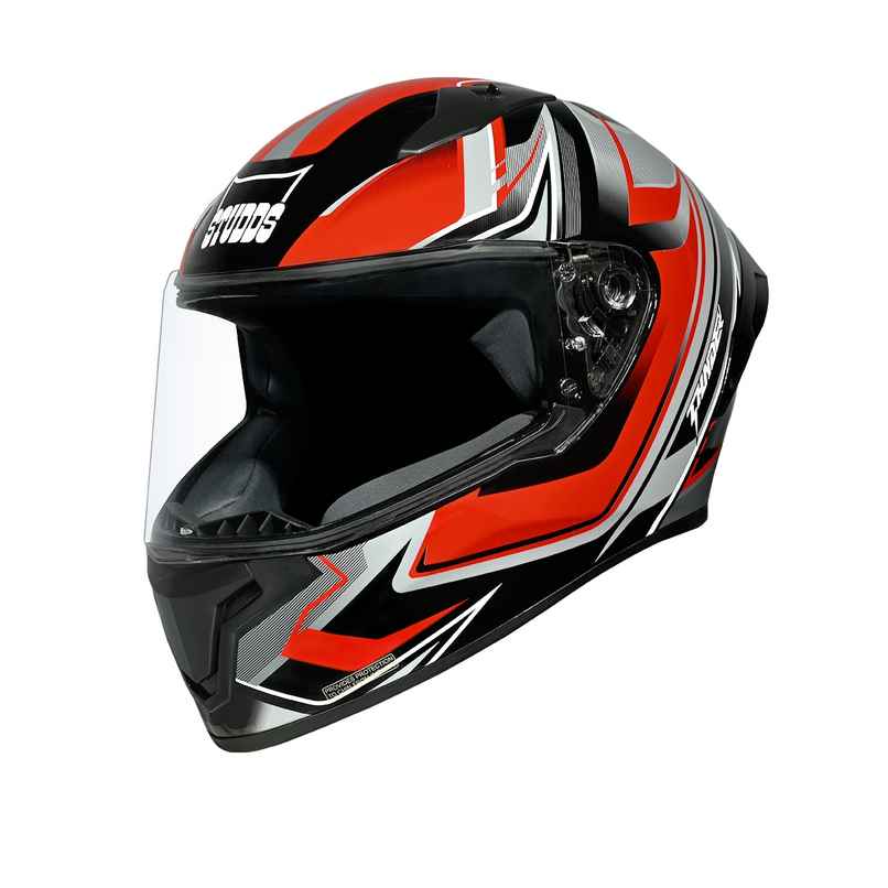 Studds Thunder D9 Flash Full Face Helmet with Spoiler |Black Red - XL Studds Thunder D9 Flash Full Face Helmet with Spoiler |Black Red - XL