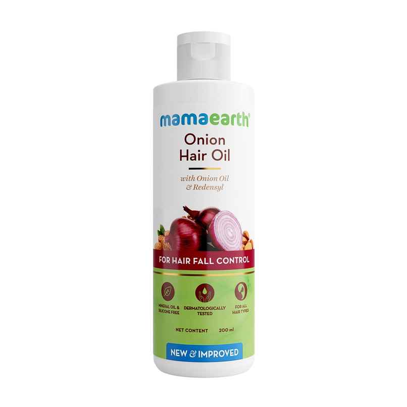 Mamaearth Onion Hair Oil For Hair Fall Control With Onion & Redensyl Mamaearth Onion Hair Oil For Hair Fall Control With Onion & Redensyl