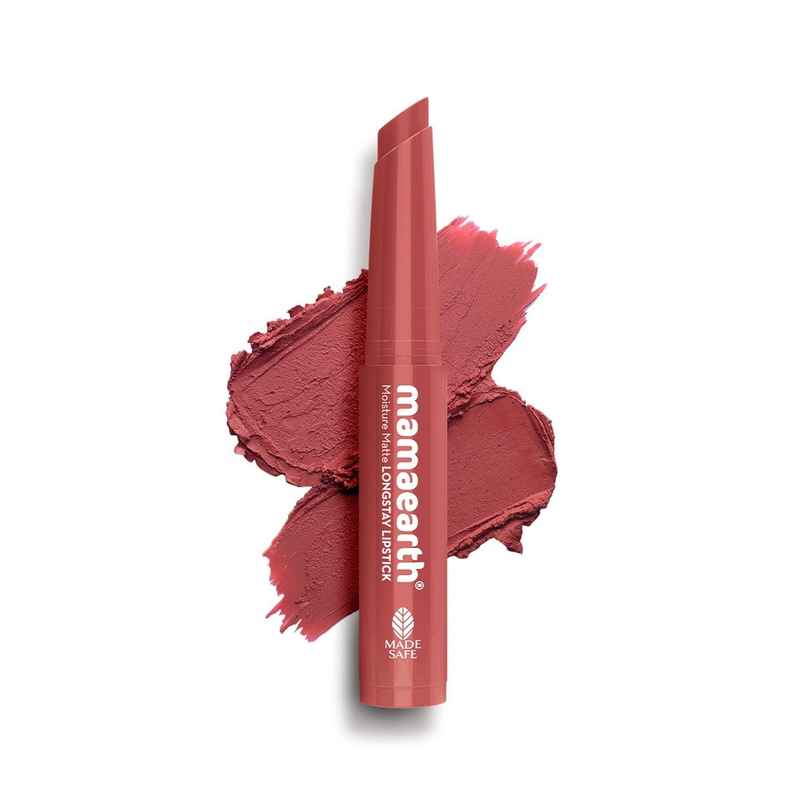 Mamaearth Moisture Matte Longstay Mini Lipstick with Avocado Oil & Vitamin E - 01 Carnation Nude