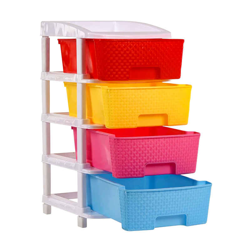 Kuber Industries 4-Layer & 73 L Plastic Drawer Storage Organiser Kuber Industries 4-Layer & 73 L Plastic Drawer Storage Organiser