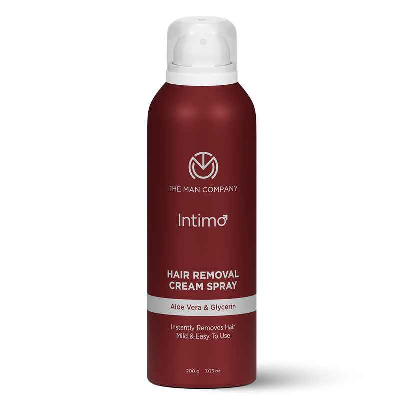 The Man Company Intimo Hair Removal Spray cream Spray (200 gm) I Contains aloevera & glycerin I for Men & Women |mild & easy to use