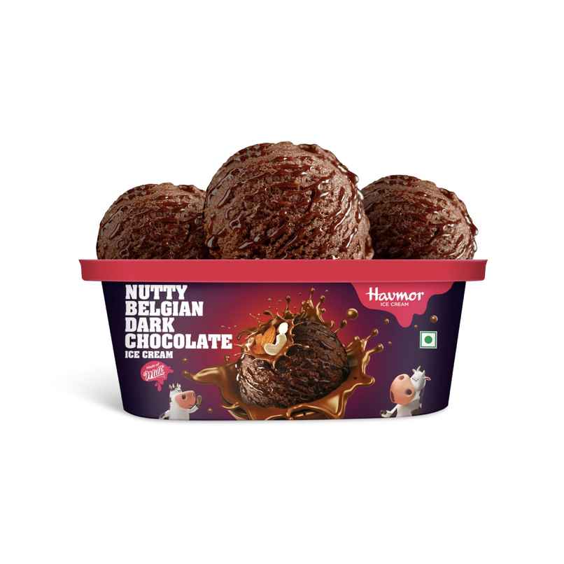 Havmor Signature Nutty Belgian Dark Chocolate Ice Cream Tub