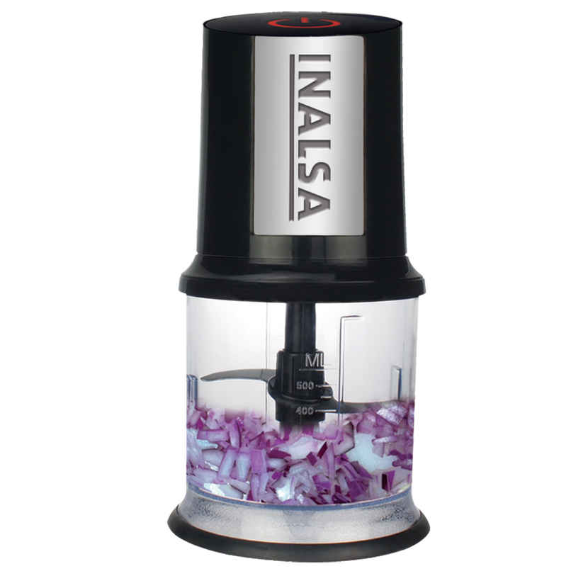 INALSA Electric Chopper for Kitchen, Bullet 400 Watts Pure Copper Motor-Black/Silver INALSA Electric Chopper for Kitchen, Bullet 400 Watts Pure Copper Motor-Black/Silver