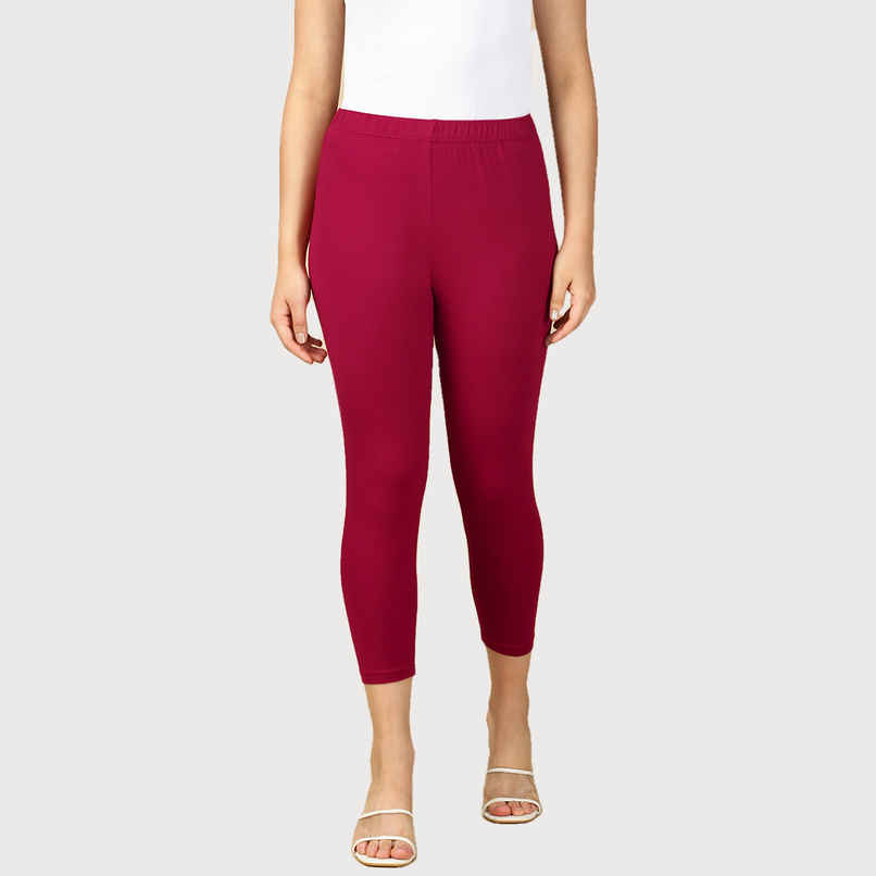 PYNK By Lux Cozi Super Soft 360 Stretch Premium Cotton Capri | Queen Pink | Free Size