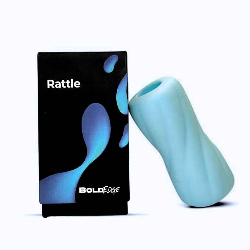 Boldedge Rattle Sleeve Stroker Massager - Blue Boldedge Rattle Sleeve Stroker Massager - Blue