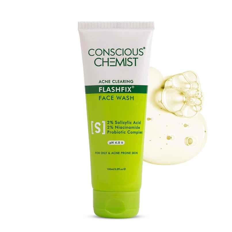 Conscious Chemist Salicylic Acid Face Wash For Oily Acne Prone Skin With Glycolic Acid Conscious Chemist Salicylic Acid Face Wash For Oily Acne Prone Skin With Glycolic Acid