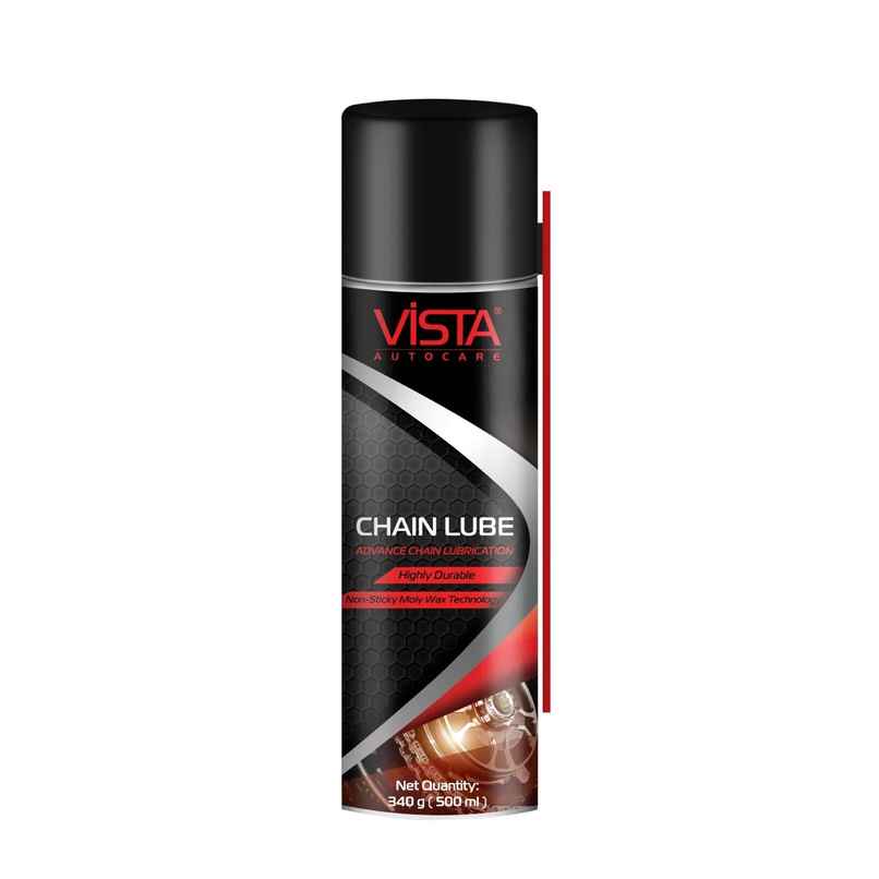 Vista Auto Care Chain Lube Spray | High-Performance Lubrication| Reduces Friction & Wear