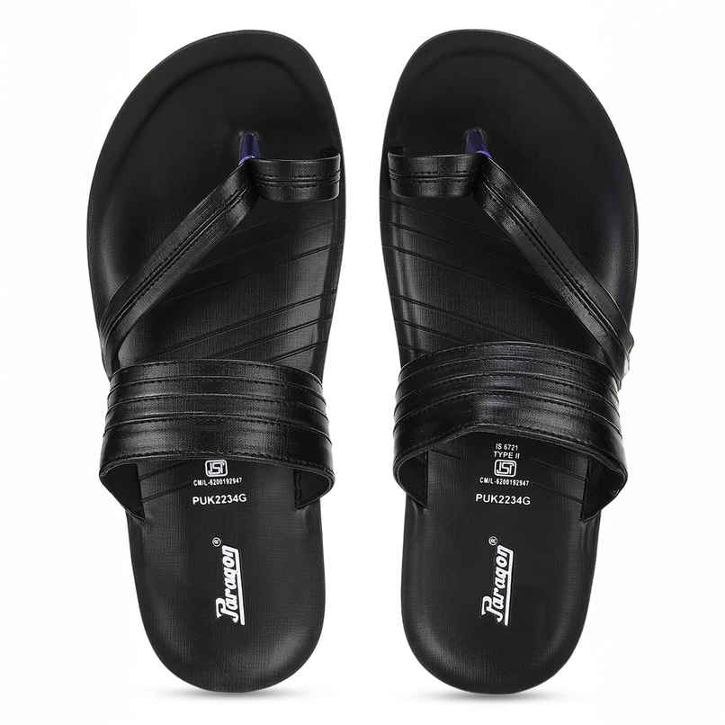 Paragon Men's Black Pu Sandals PUK2234G UK 10