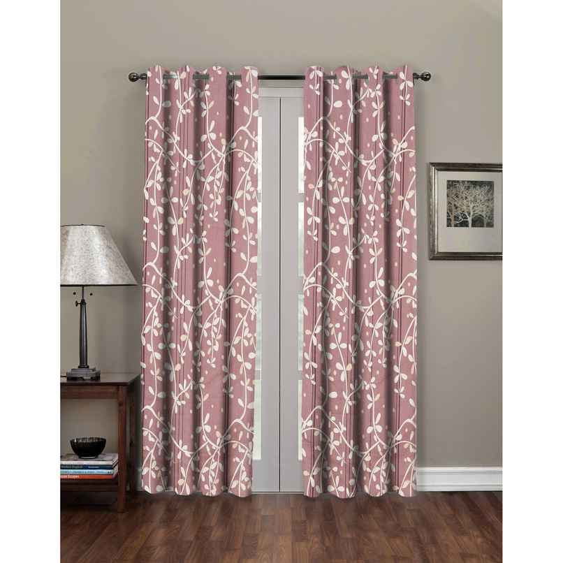 BAY6 Polyester Long Door Curtains | Brown - 9 x 4 ft