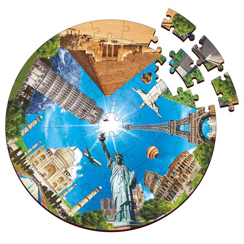Webby Toys Wooden Seven Wonders of The World Jigsaw Puzzle (Multicolor, 4 - 6 years) Webby Toys Wooden Seven Wonders of The World Jigsaw Puzzle (Multicolor, 4 - 6 years)