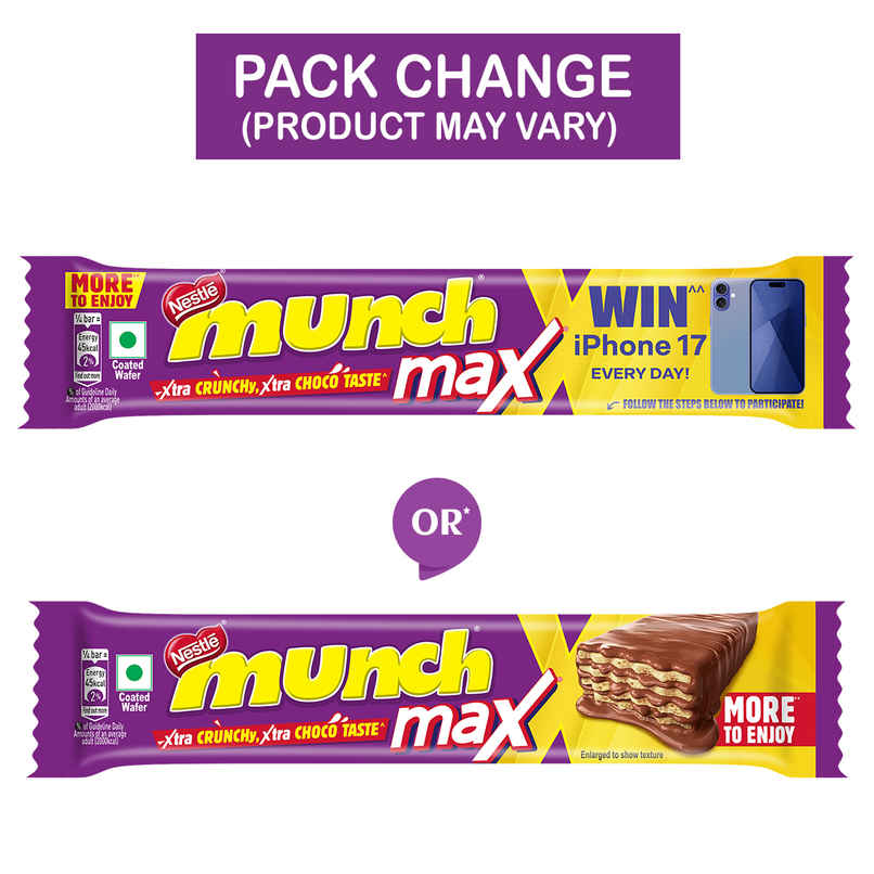 Nestle Munch Max Choco Coated Crunchy Wafer Bar