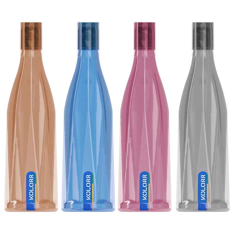 Kolorr Apollo Bottle 1L x 4 | Multicolor ideal for family use