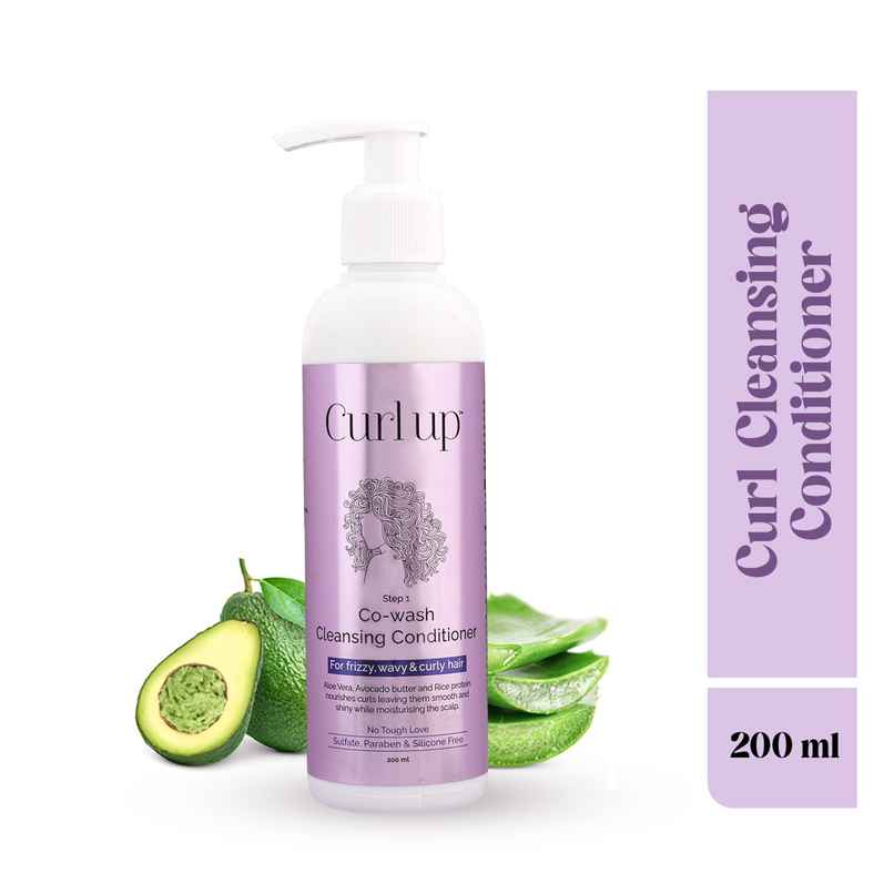 Curl Up Cowash Cleansing Conditioner | Mild 2 In 1 Shampoo & Conditioner |For Frizzy & Curly Hai