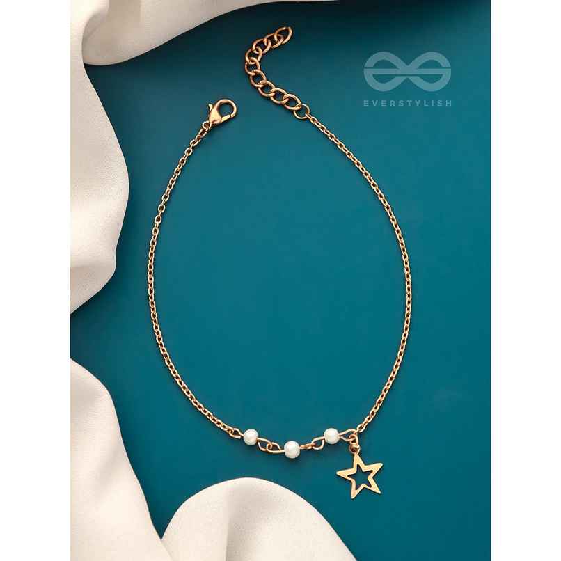 Everstylish Star-Struck- Golden Beads Anklet