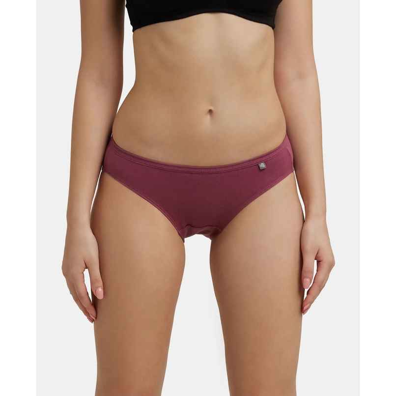 Jockey 1410 Women's Super Combed Cotton Underwear Bikini Panty|PO3 | Multicolor Dark assorted-XXL
