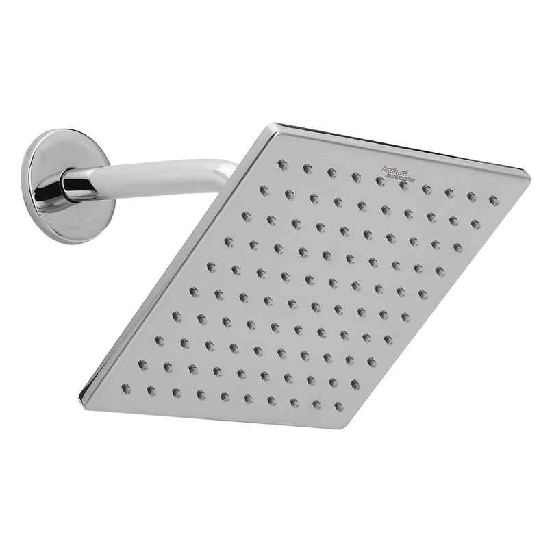 Hindware 200 mm Stainless Steel Easy Clean Rain Shower Without Arm - Square Head Hindware 200 mm Stainless Steel Easy Clean Rain Shower Without Arm - Square Head