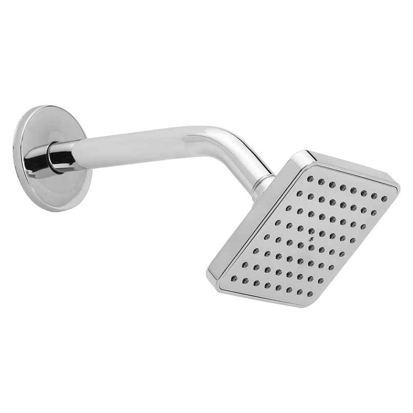 Hindware 100 mm ABS Easy Clean Rain Shower with 225 mm Arm - Square Head Hindware 100 mm ABS Easy Clean Rain Shower with 225 mm Arm - Square Head
