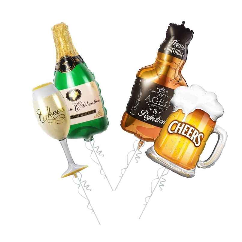 Party Propz Cheers Champagne Foil Balloons For Decoration