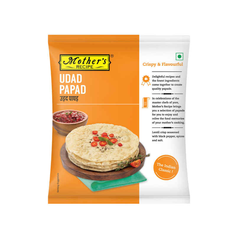 Mother's Recipe Plain Udad Papad Pouch Mother's Recipe Plain Udad Papad Pouch