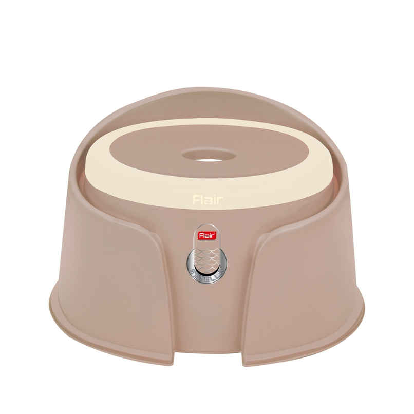 Flair Estella Home Stool 9 - Beige - Plastic Stool For Bathroom Flair Estella Home Stool 9 - Beige - Plastic Stool For Bathroom