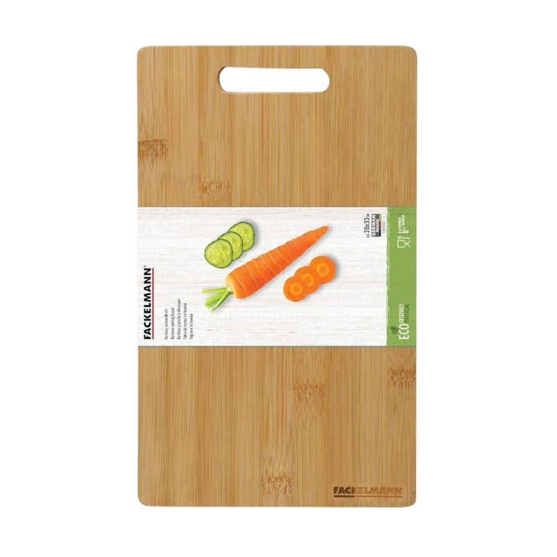 Fackelmann Bamboo Chopping Board 33x20 CM Natural | Eco-Friendly Kitchen Essential | BPA Free 1.0 PIECE