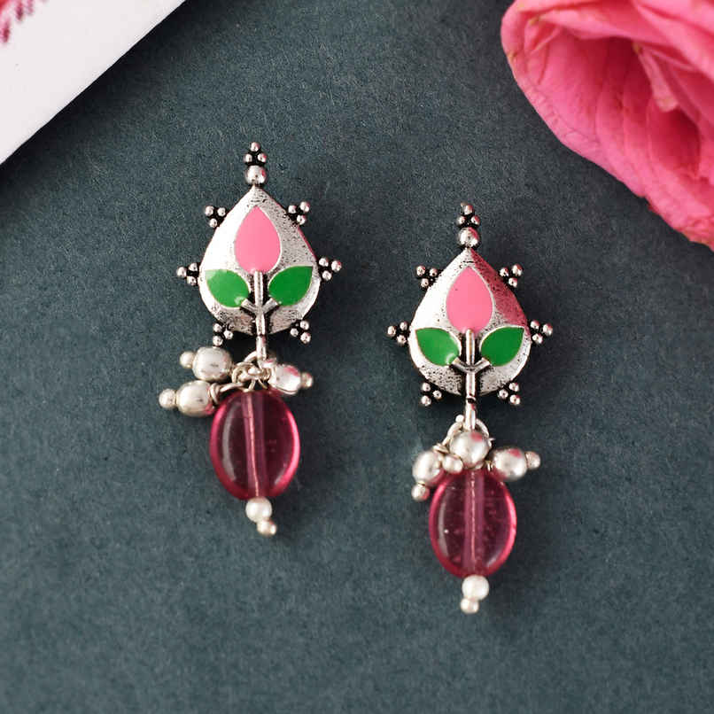 Voylla Bagh E Fiza Colourful Drop Earrings