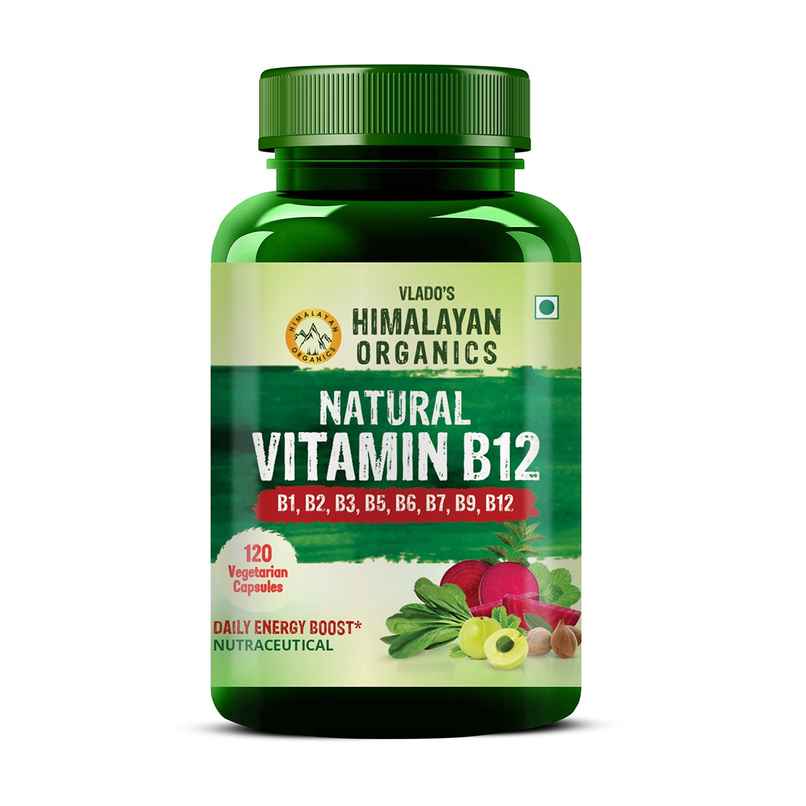 Vlado's Himalayan Organics Plant Based Vitamin B12 Supplement 120 VEGetarian Capsules Vlado's Himalayan Organics Plant Based Vitamin B12 Supplement 120 VEGetarian Capsules