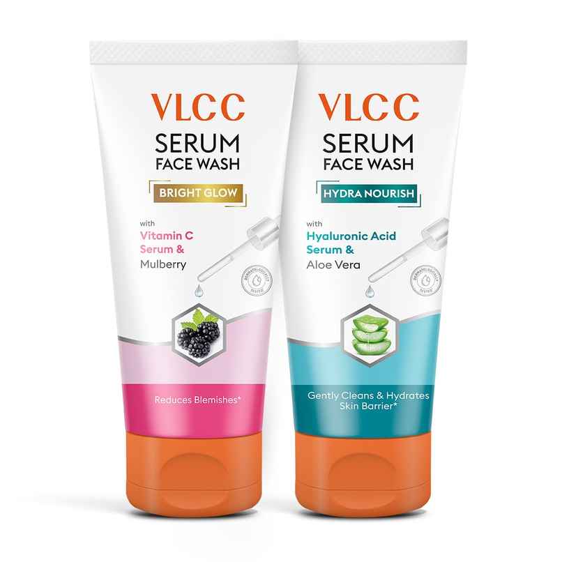 VLCC Vitamin C & Mulberry Serum Face Wash For Am & Aloe Vera Serum Face Wash For Pm VLCC Vitamin C & Mulberry Serum Face Wash For Am & Aloe Vera Serum Face Wash For Pm
