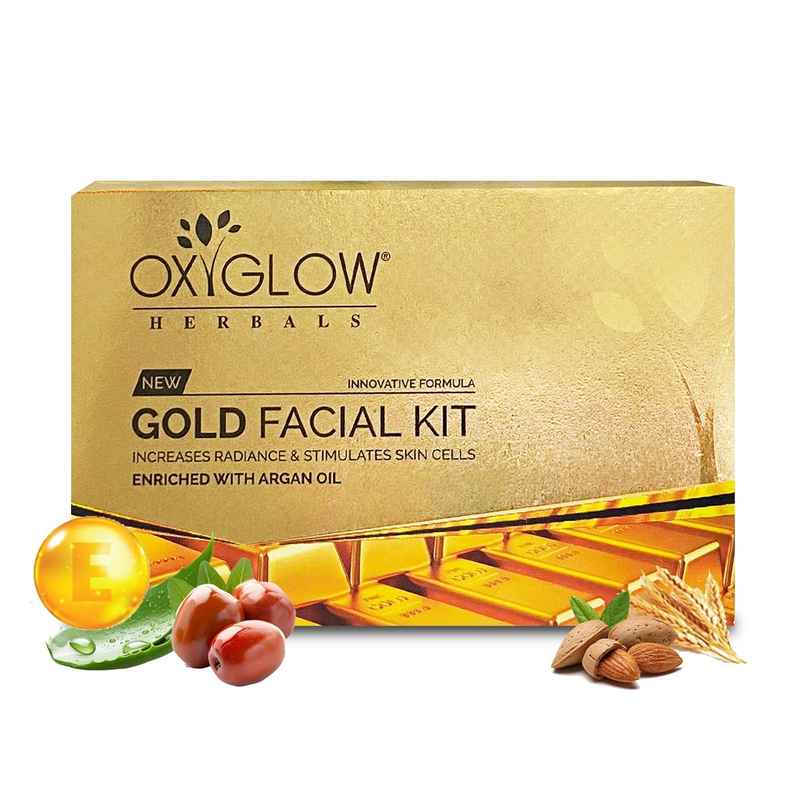 Oxyglow Herbals Gold Facial Kit | Increase Radiance & Stimulate Skin Cell