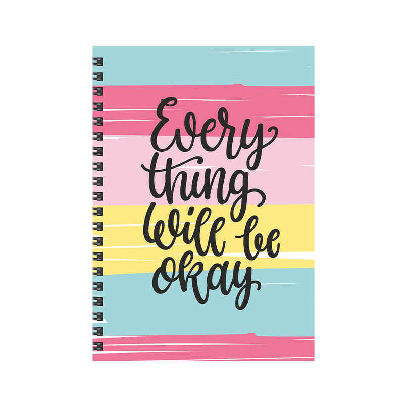 DRAWGUUD Single Line, Wiro Binding, Multicolour Thick Notebook - 200 Pages DRAWGUUD Single Line, Wiro Binding, Multicolour Thick Notebook - 200 Pages