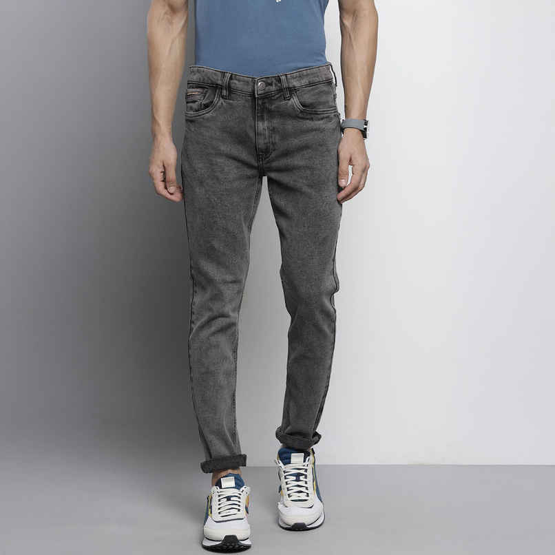 The Indian Garage Co Men | Slim Fit Solid Casual Jeans | Black | 36