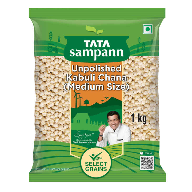 Tata Sampann Unpolished Kabuli Chana | Medium Size