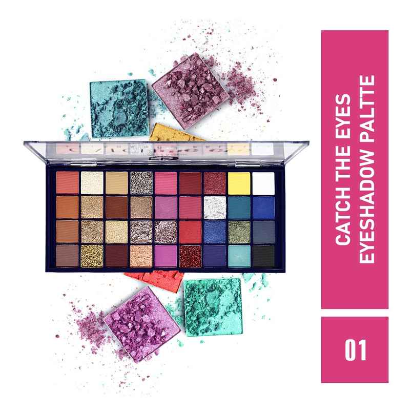 Mattlook Catch the Eyes Eyeshadow Palette | Highly Pigmented Colors & Waterproof | Shade-01