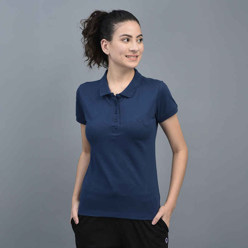 Dollar Women Polo T-shirt - Navy | Premium Cotton | M