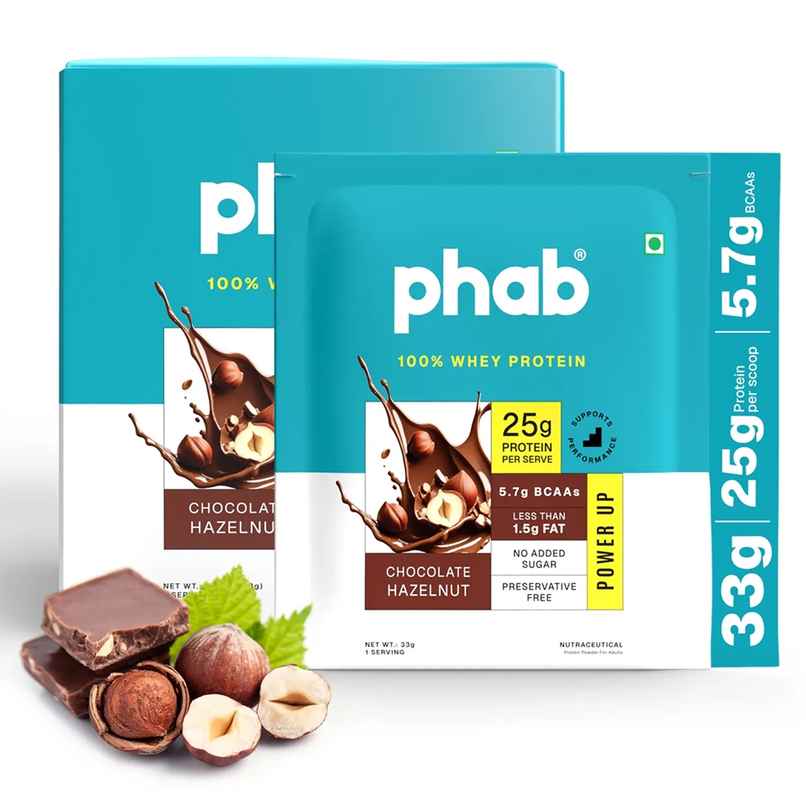 Phab Chocolate Hazelnut Whey Isolate Protein Powder Pack Phab Chocolate Hazelnut Whey Isolate Protein Powder Pack