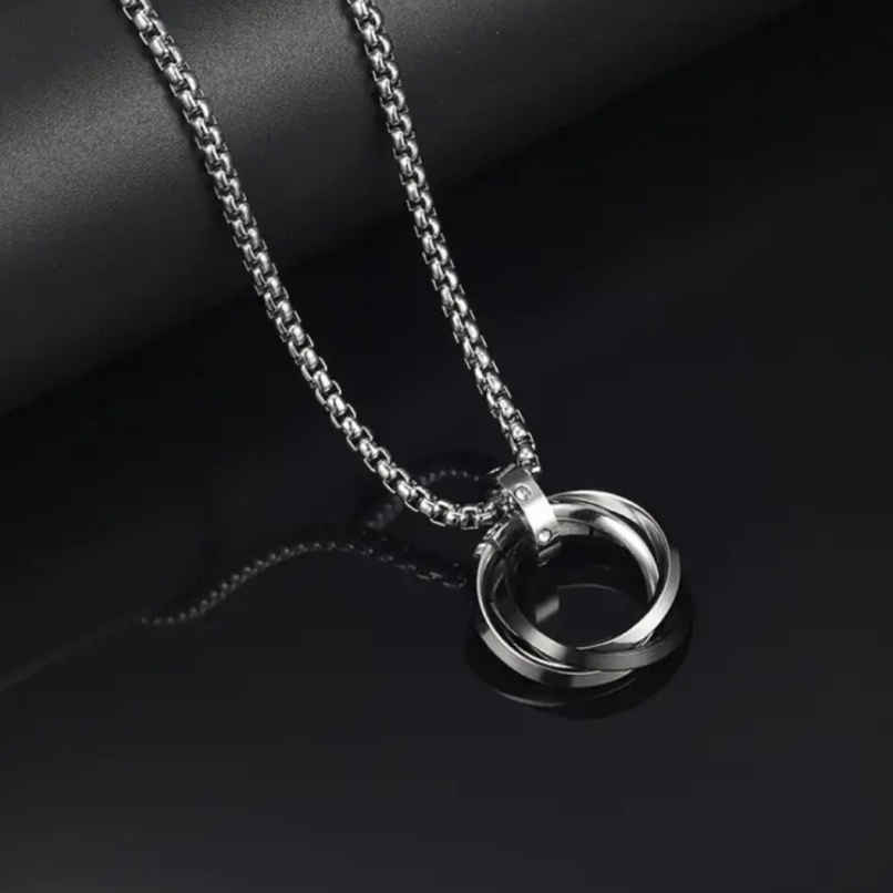 SALTY Alpha Rocky Pendant with Chain for Men and Boys| Anti-Tarnish | Silver