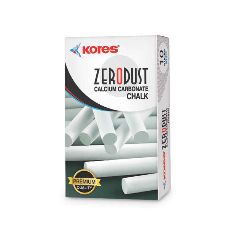 Kores Zero Dust Calcium Carbonate Chalk | White