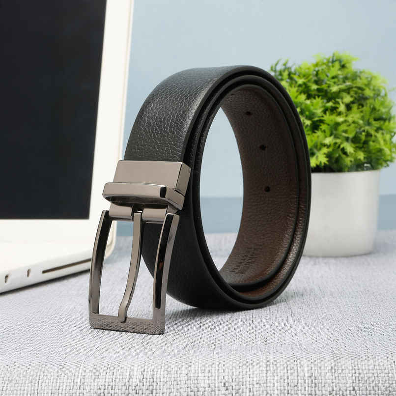 Teakwood Men's Leathers Belt | Black and Brown - 38 in