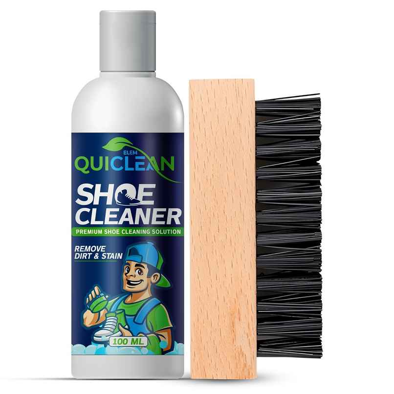 Quiclean Shoe Cleaner Kit With Brush | Best For WHite Shoes, Nubuck, Canvas, Sports Sneakers