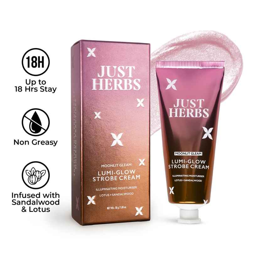 Just Herbs Lumi Glow Strobe Cream | Dewy Glow | Non Greasy Moisturizer Moonlight Gleam Just Herbs Lumi Glow Strobe Cream | Dewy Glow | Non Greasy Moisturizer Moonlight Gleam