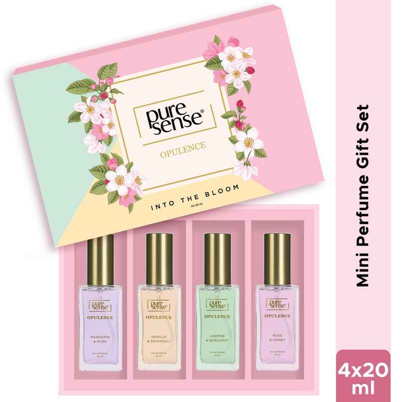 Puresense Into The Bloom Perfume Gift Set (Vanilla+Mandarin+Jasmine+Rose) - For Women Puresense Into The Bloom Perfume Gift Set (Vanilla+Mandarin+Jasmine+Rose) - For Women