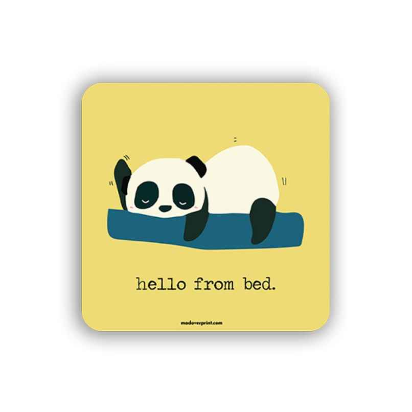 Mad Over Print Lazy Panda Coaster ( Pack Of 6 )