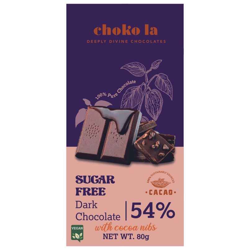 Chokola 54% Sugar Free Dark Chocolate