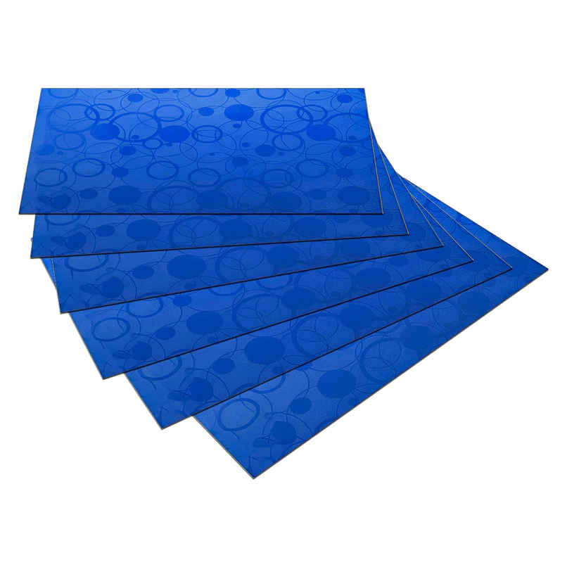 Kuber Industries Pack of 6 Circle Design Waterproof PVC Refrigerator Drawer Mat|48 x 33 CM | Blue Kuber Industries Pack of 6 Circle Design Waterproof PVC Refrigerator Drawer Mat|48 x 33 CM | Blue