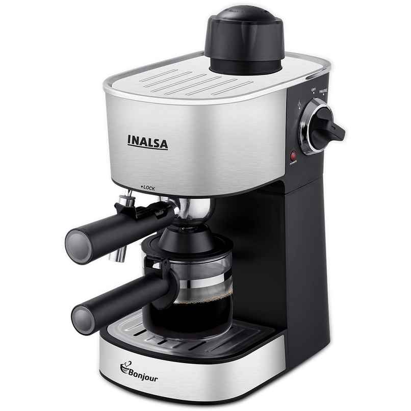 INALSA Espresso/Cappuccino 4Cup Coffee Maker 800W- Bonjour (3in1- Espresso,Cappuccino & Latte) INALSA Espresso/Cappuccino 4Cup Coffee Maker 800W- Bonjour (3in1- Espresso,Cappuccino & Latte)