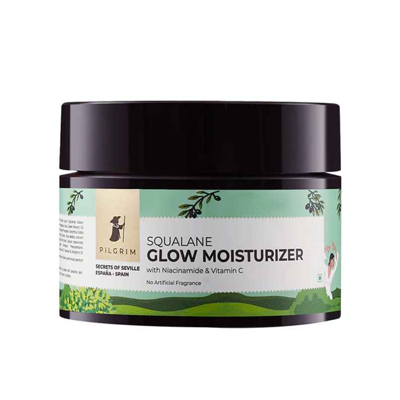Pilgrim Squalane Glow Moisturizer For Face With Niacinamide & Vitamin C For Glowing Skin